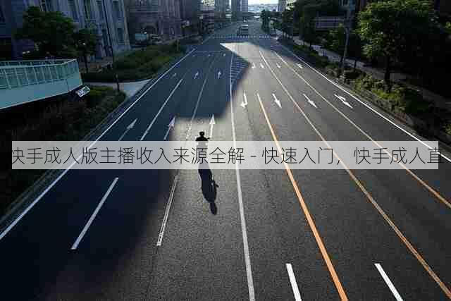 快手成人版主播收入来源全解 - 快速入门,快手成人直